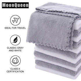 MOONQUEEN Microfiber Facial Cloths in a cosmetic bag for travel