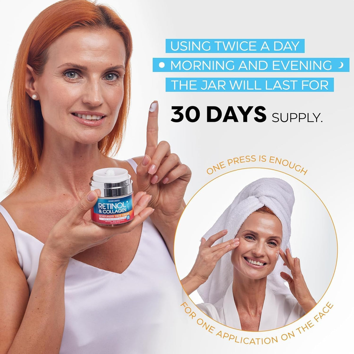 MOONRIN COSMETICS Retinol Cream application on skin