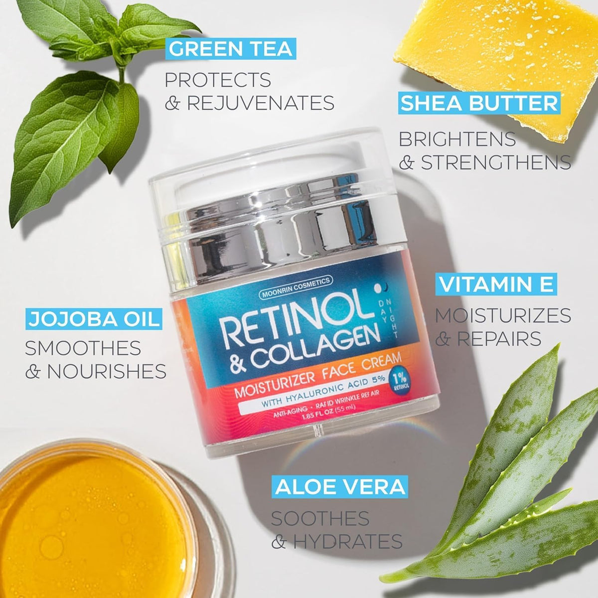 MOONRIN COSMETICS Retinol Cream on vanity table