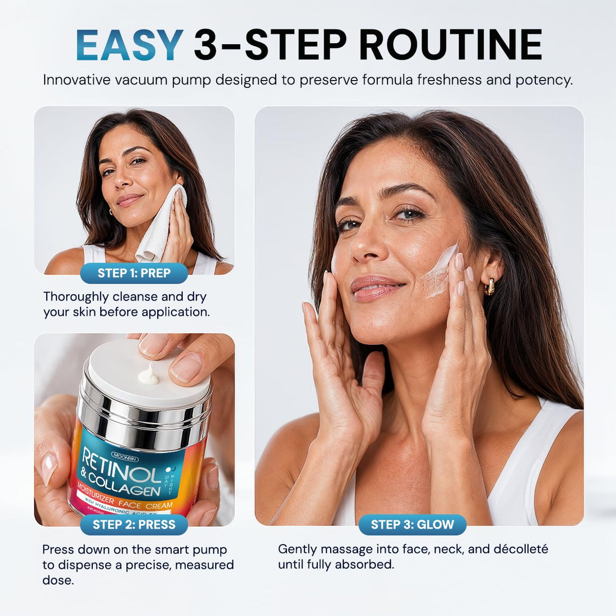 MOONRIN Retinol Cream 1.85 Oz in skincare setup