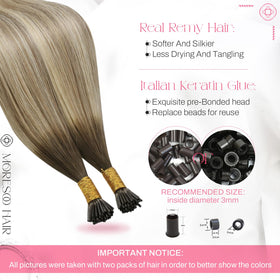 Moresoo 14 Inch Hair Extensions displayed with packaging