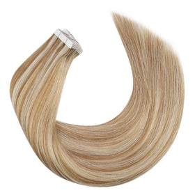 Moresoo Blonde Tape Extensions 22in on model