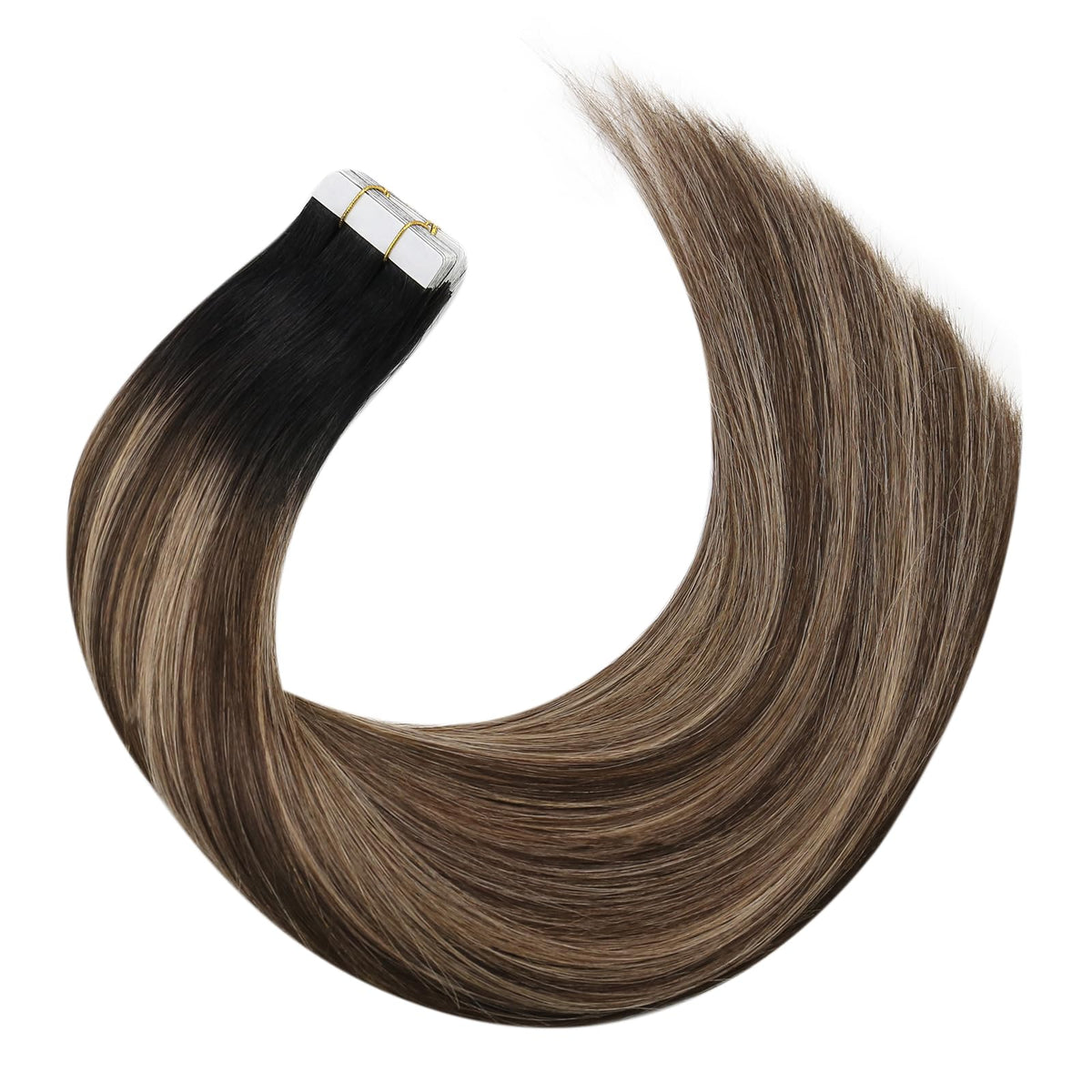 Moresoo Brown Blonde Tape In Hair Extensions 12in lifestyle shot