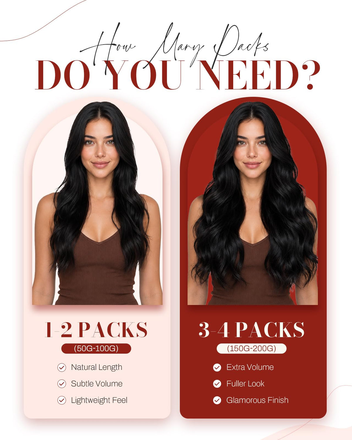 Moresoo Darkest Brown Tape-In Hair Extensions back view