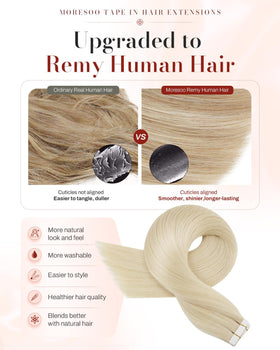 Moresoo hair extensions packaging with 10 pieces