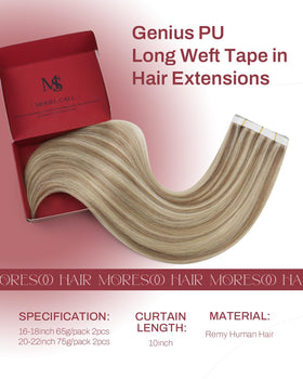 Moresoo hair extensions showing ultra-thin weft design