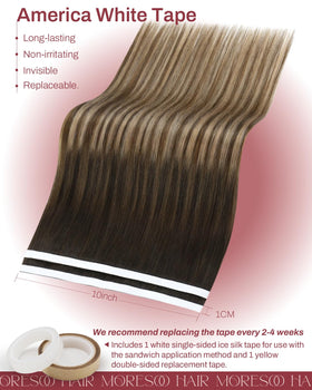 Moresoo hair extensions styled in loose waves