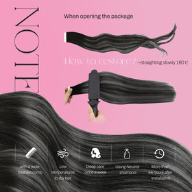 Moresoo Hair Tape-in Extensions displayed on a mannequin