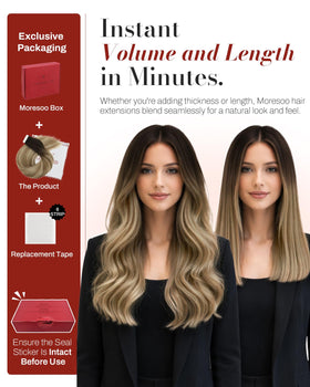 Moresoo Hair Tape-In Extensions showing texture