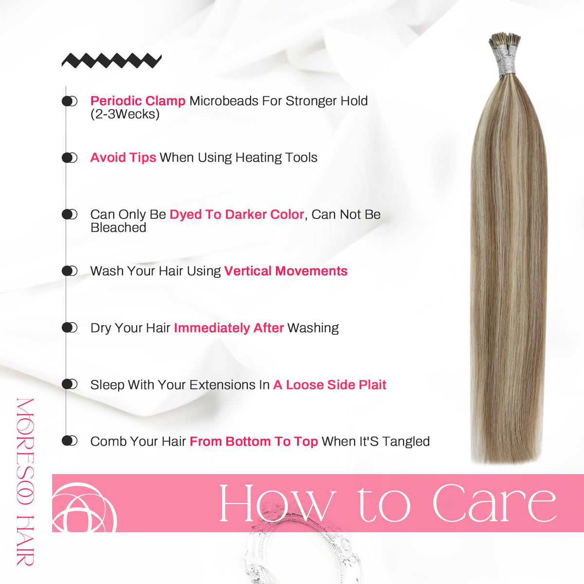 Moresoo I Tip extensions in a natural straight style