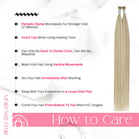 Moresoo I Tip extensions in a straight hairstyle