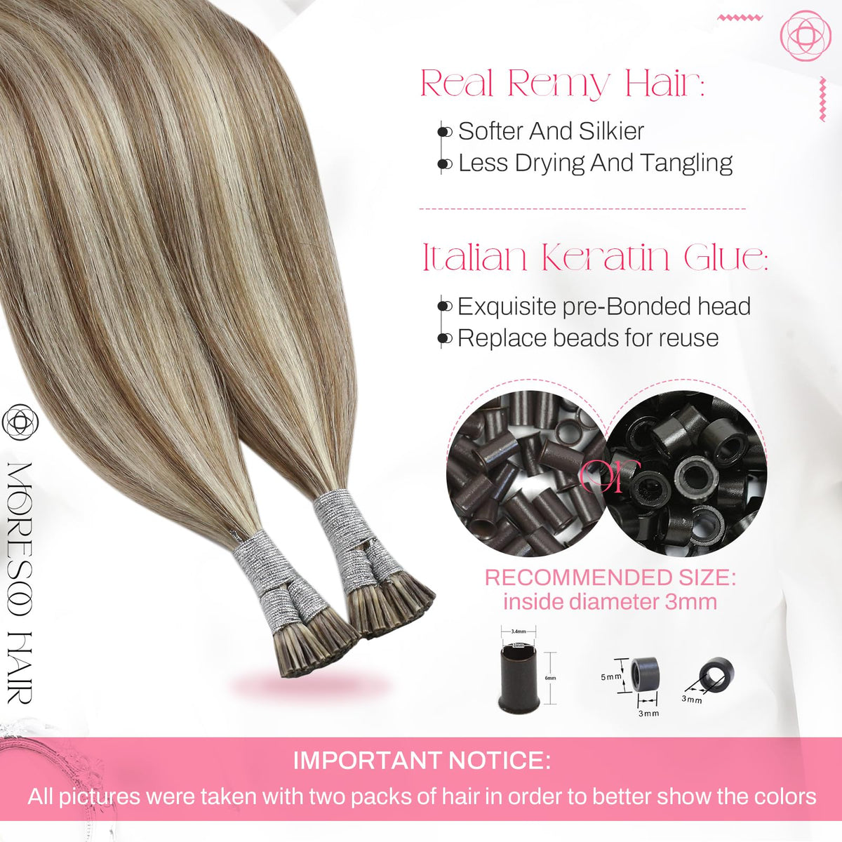 Moresoo I Tip extensions in packaging