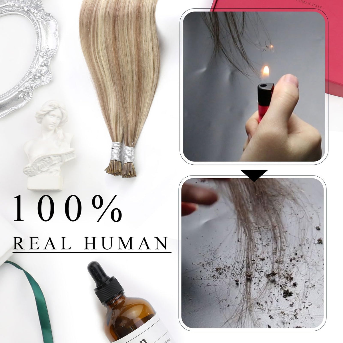Moresoo I Tip extensions worn in a ponytail