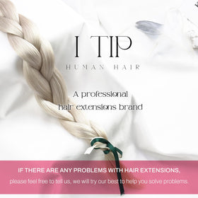Moresoo I Tip Hair Extensions 20 Inch in a natural setting