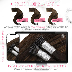 Moresoo I Tip Hair Extensions in a ponytail