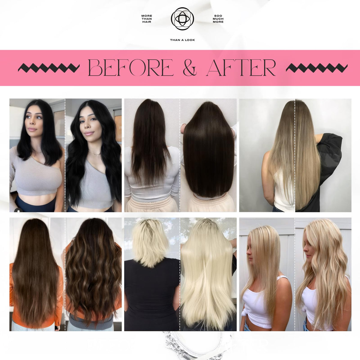Moresoo I Tip Hair Extensions Jet Black in ponytail