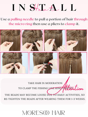 Moresoo I Tip Hair Extensions Jet Black lifestyle scene