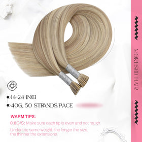 Moresoo I Tip Hair Extensions package with 50 strands