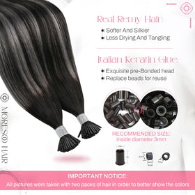 Moresoo I Tip Hair Extensions packaging