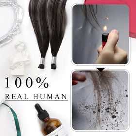 Moresoo I Tip Hair Extensions showing low-profile bond