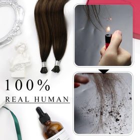 Moresoo I Tip Hair Extensions showing low-profile design