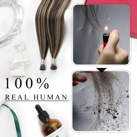 Moresoo I Tip Hair Extensions with styling tools