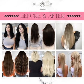 Moresoo I Tip Hair Extensions worn in a ponytail