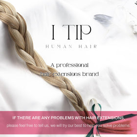 Moresoo I-Tips Hair Extensions styled in a ponytail