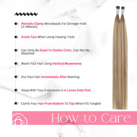 Moresoo Itip Hair Extensions in a natural straight style