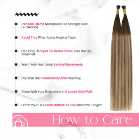 Moresoo Itip Hair Extensions in a ponytail