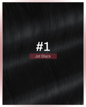 Moresoo Jet Black Hair Extensions with single-sided tape