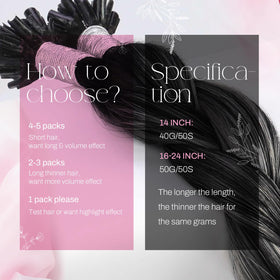 Moresoo K Tip Hair Extensions close-up of keratin bond