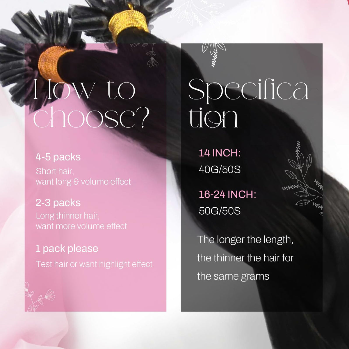 Moresoo K Tip Hair Extensions displayed in packaging