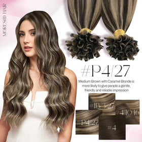 Moresoo K Tip Hair Extensions in natural light