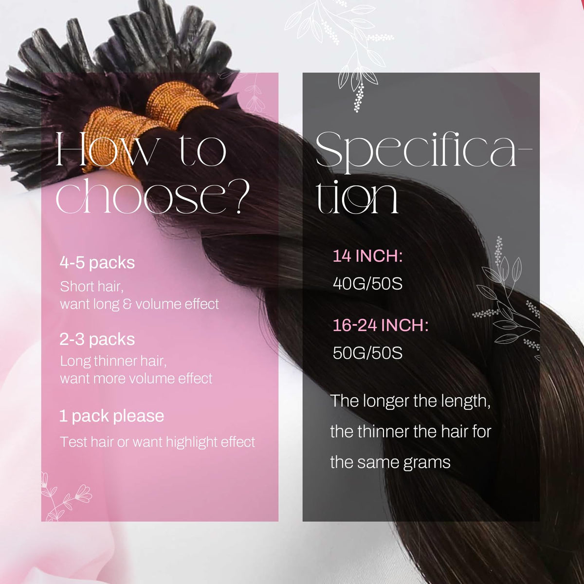 Moresoo K Tip Hair Extensions in packaging