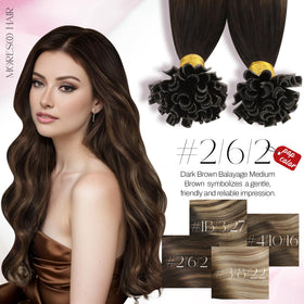 Moresoo K Tip Hair Extensions in packaging