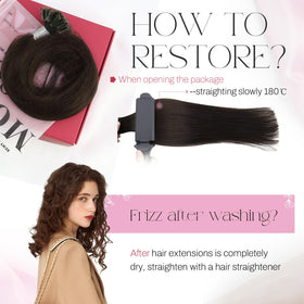 Moresoo K Tip Hair Extensions installation process