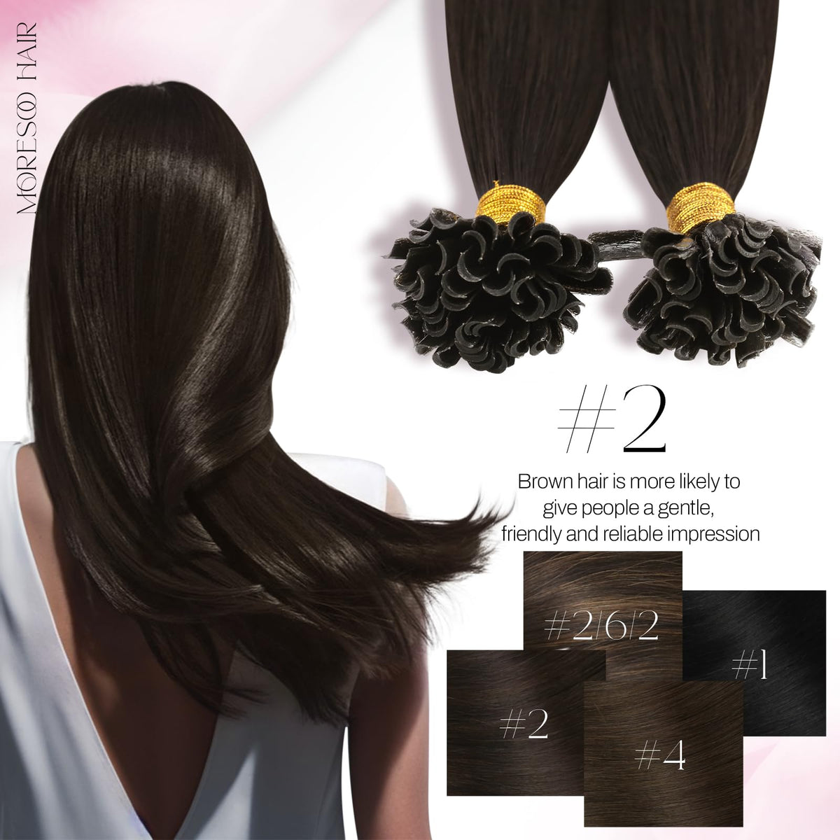 Moresoo K Tip Hair Extensions installation process