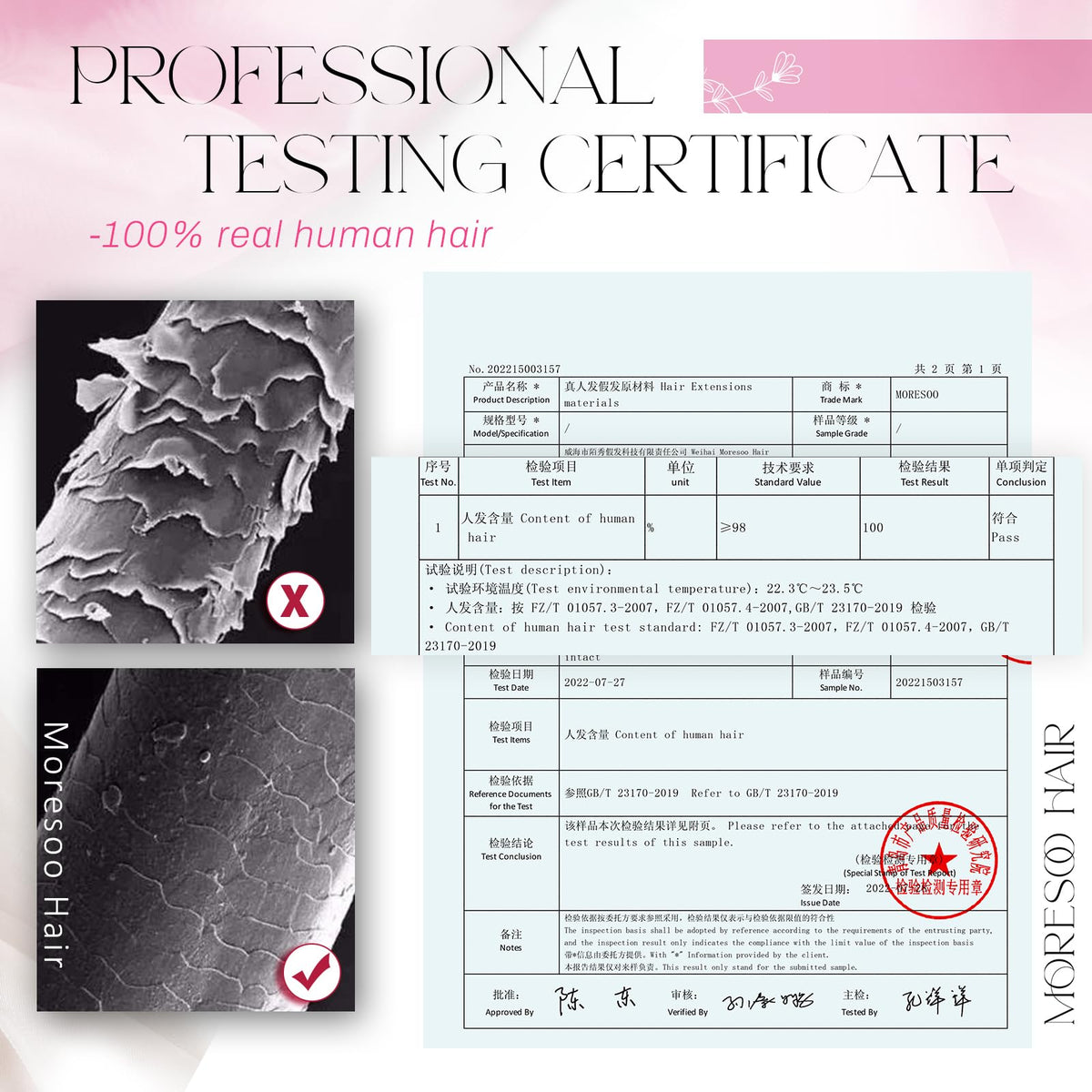 Moresoo K Tip Hair Extensions on a model