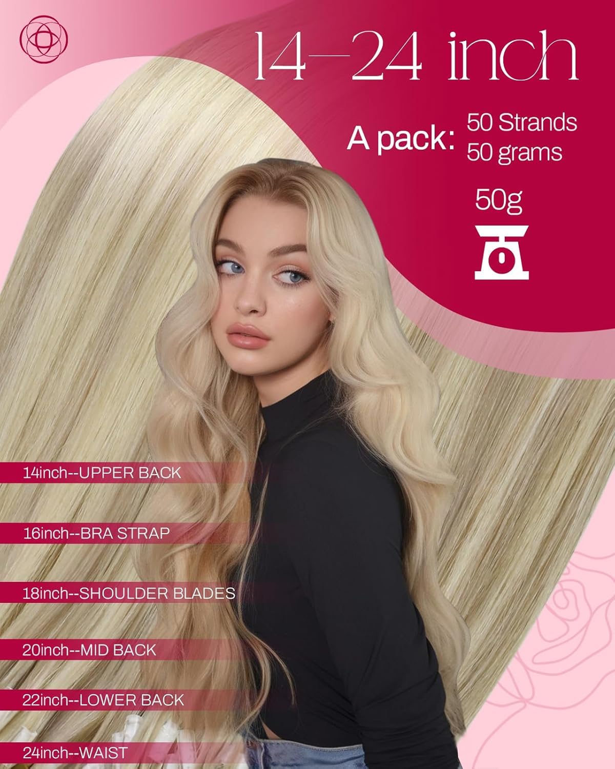 Moresoo Micro Bead Hair Extensions Ash Blonde Highlight close-up of strands