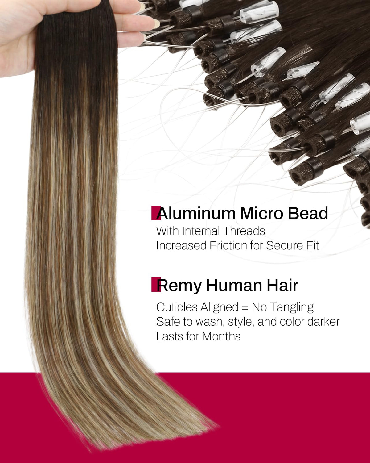 Moresoo Micro Hair Extensions displayed in packaging