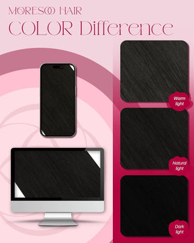 Moresoo Micro Link Hair Extensions 24 Inch Off Black styling options