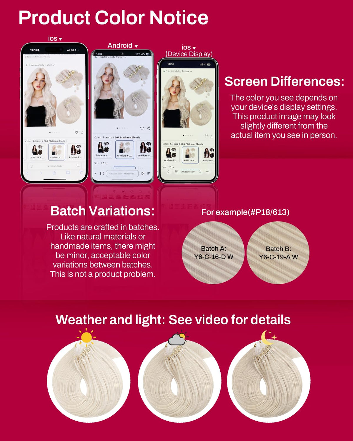 Moresoo Micro Link Hair Extensions showing attachment points