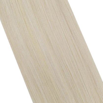 Moresoo Microlink Hair Extensions 24 Inch White Blonde front view