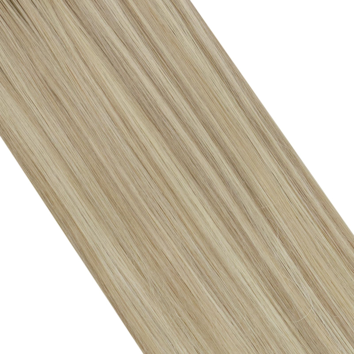 Moresoo Microlink Hair Extensions Ash Blonde Highlight front view