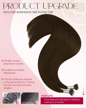 Moresoo Nano Bead Hair Extensions 50 strands pack