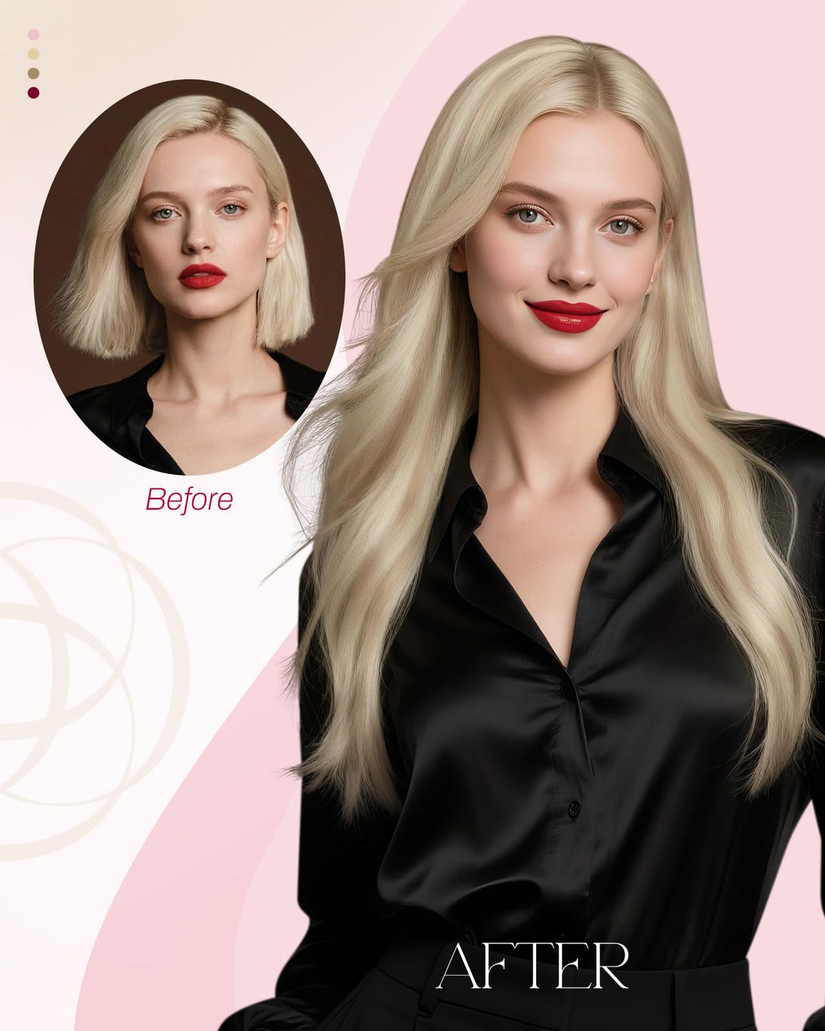 Moresoo Nano Bead Hair Extensions in a professional setting