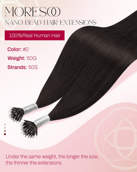 Moresoo Nano Bead Hair Extensions packaging
