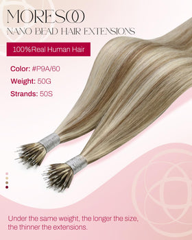 Moresoo Nano Bead Hair Extensions packaging and contents