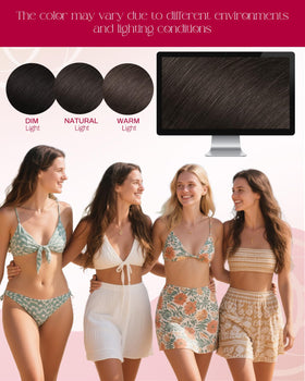 Moresoo Nano Bead Hair Extensions showing individual strands